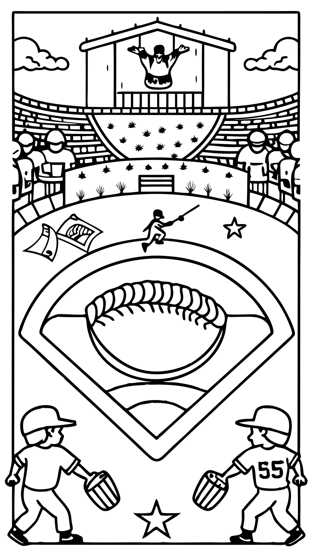 baseball coloring pages